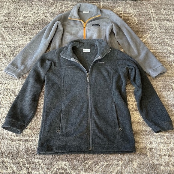 Columbia Other - Columbia Boys Steens Mountain Fleece Zip Up Jackets Light Grey/Dark Grey 10/12